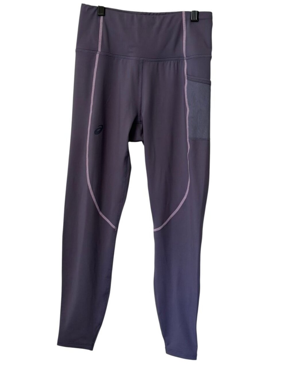 NWT ASICS Match 7/8 Women's Tennis Tight Mesh Pocket Leggings Purple Workout S/P